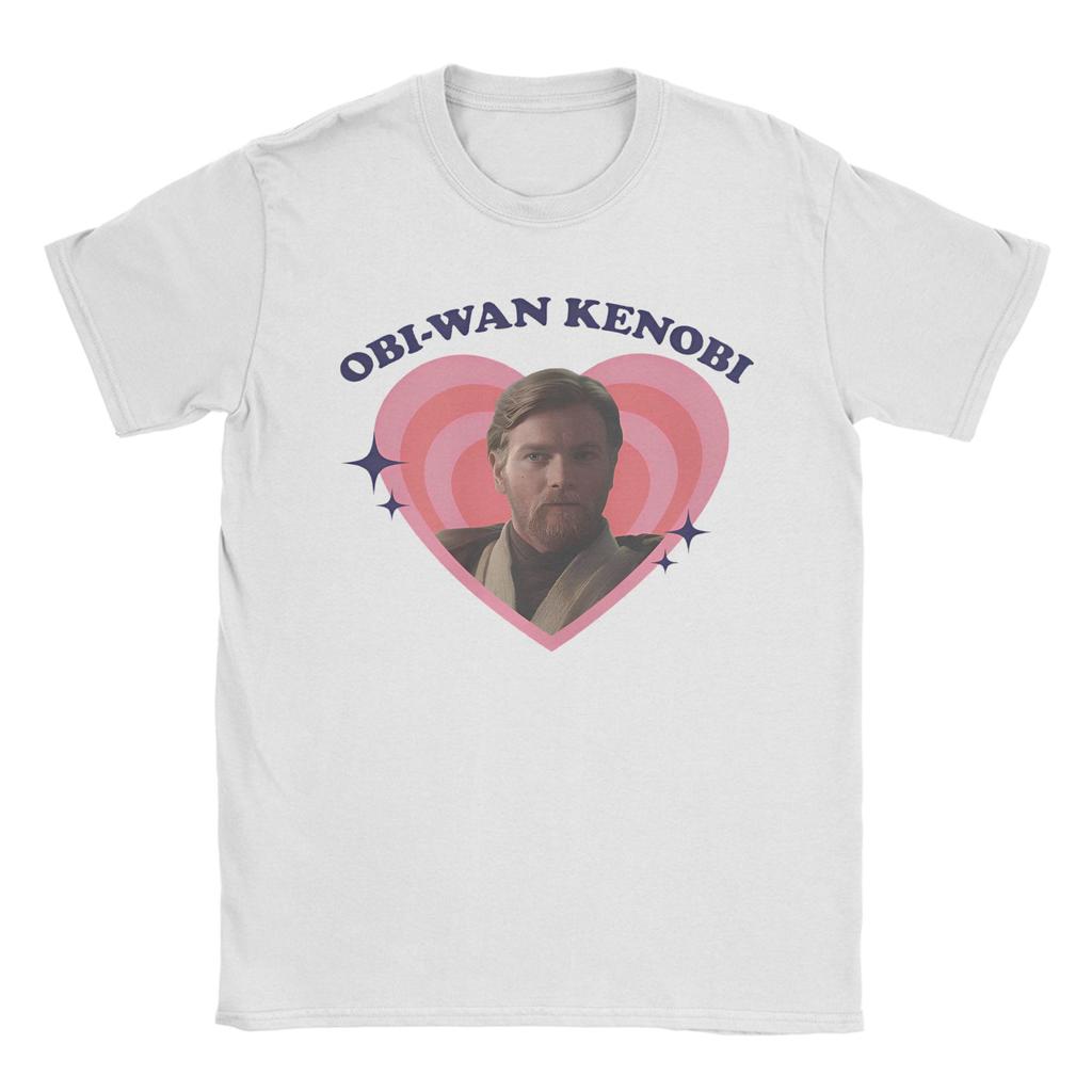 Obi-Wan Kenobi Space T Shirt Men's 100% Cotton Creative T-Shirts Crewneck Jesus Retro Collage Tees Short Sleeve Clothing Printed