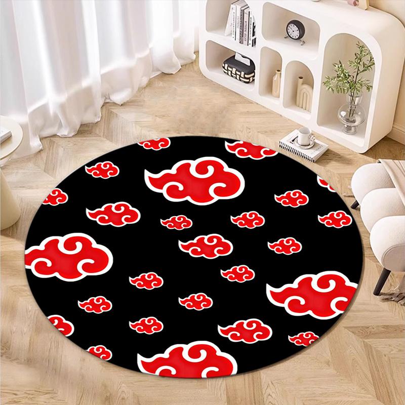 Berühmter Cartoon NARUTO Protagonist Uzumaki Naruto runder Teppich weiche Heimdekoration rutschfeste Fußmatte Outdoor Picknickmatte Teppich M6