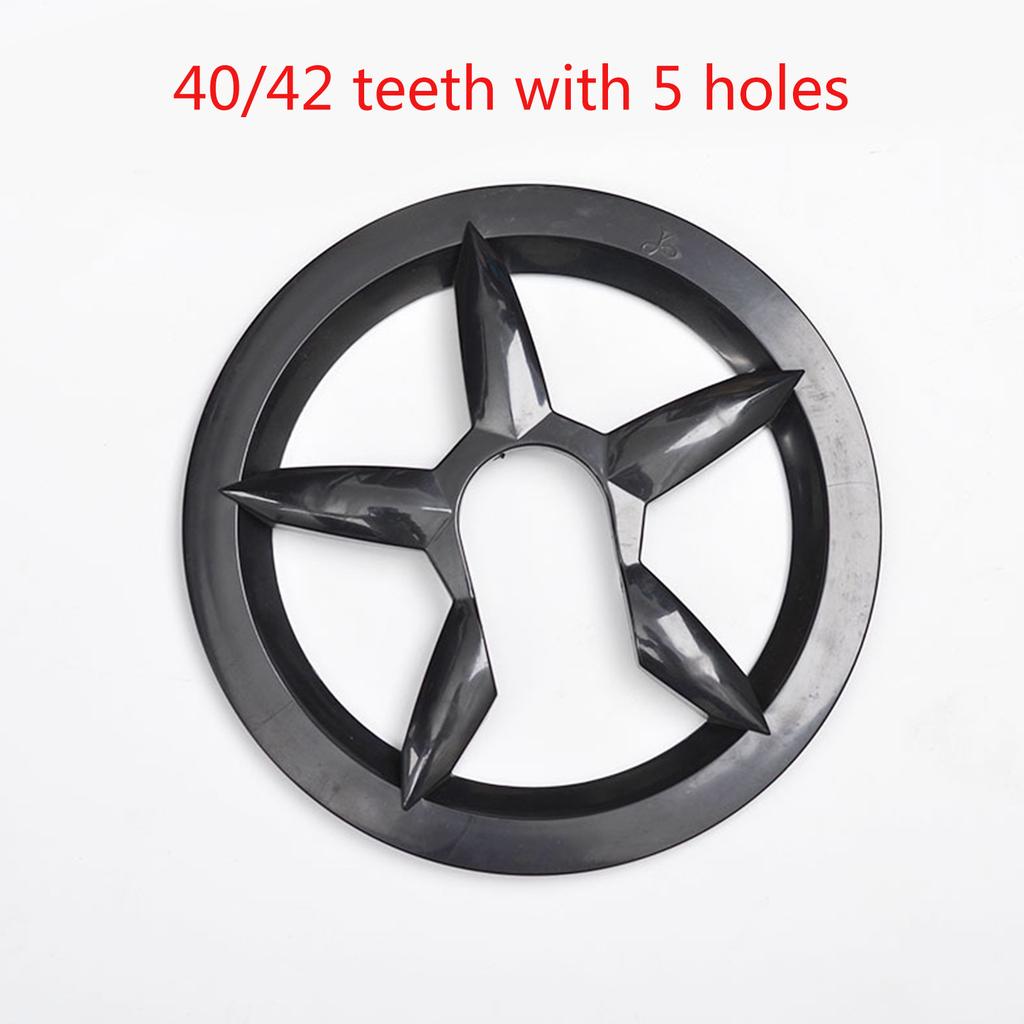 2Pcs 5 Holes 40-42 Teeth Bicycles Crankset Chain Wheel Cover Bike Chain Guard Bicycles Sprocket Protective Cover