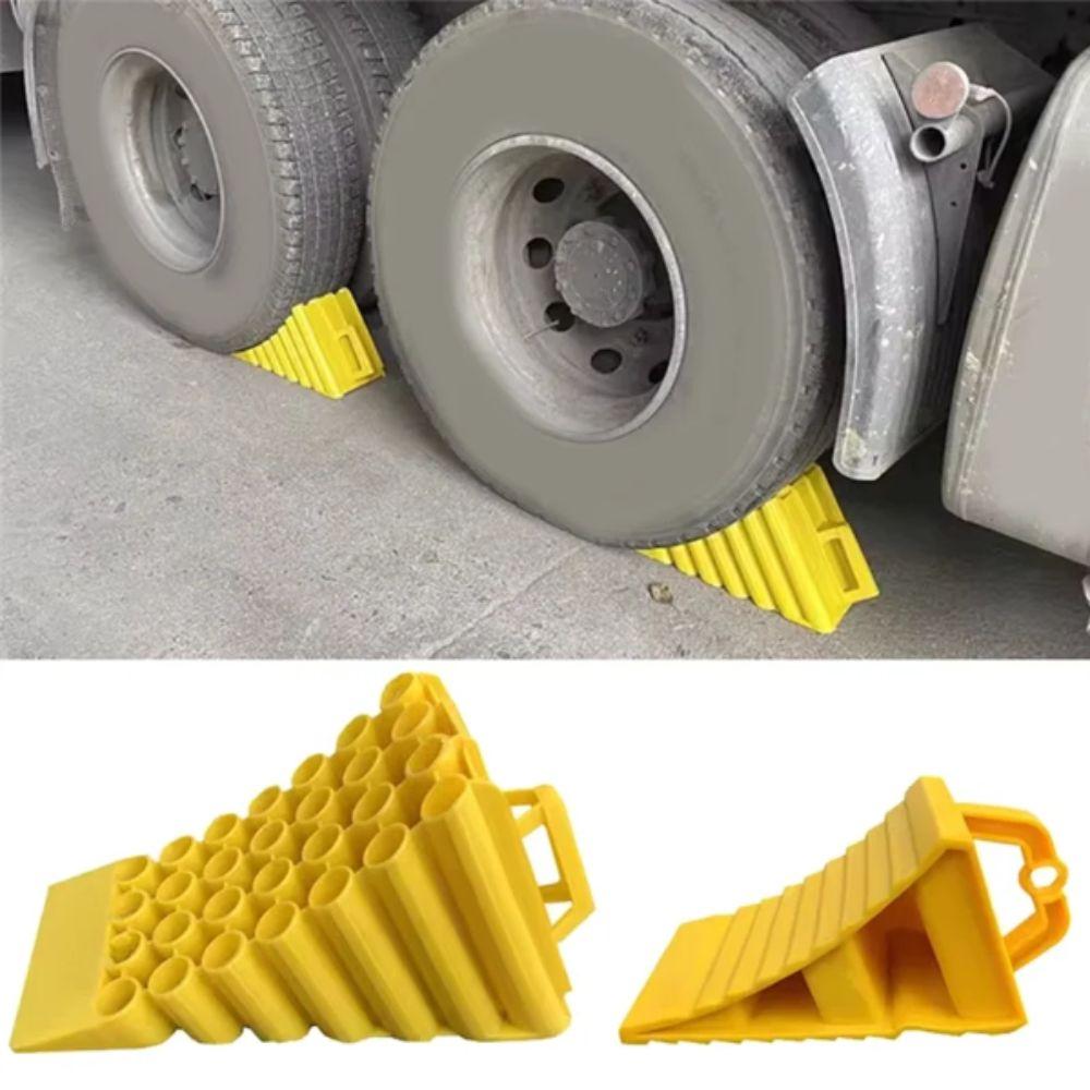 Heavy Duty Wheel Stoppers Lightweight Wheel Chock Stopper Block ABS Stop Slider Garage