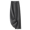 Ankola Women's Red Tweed Wide-Leg Slimming Pants - New Autumn/Winter 2024