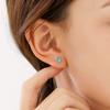 Simple Color Love Zircon Dopamine Stud Earrings, Light Luxury Design Sense Spiral Fashion Earrings Women