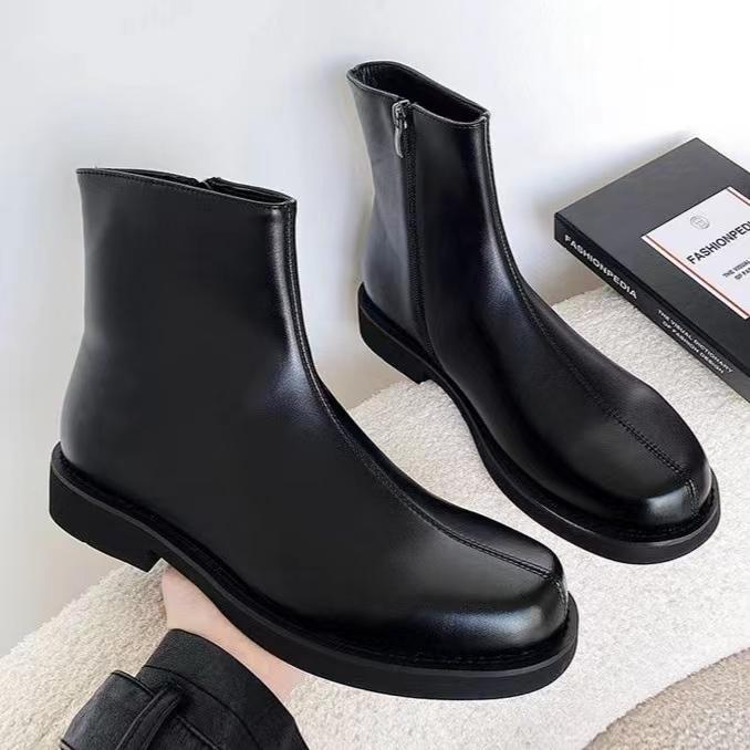 New Handmade Shoes Women's Luxury English Platform Chelsea Boots Men's Trendy Style High Top Short Boots