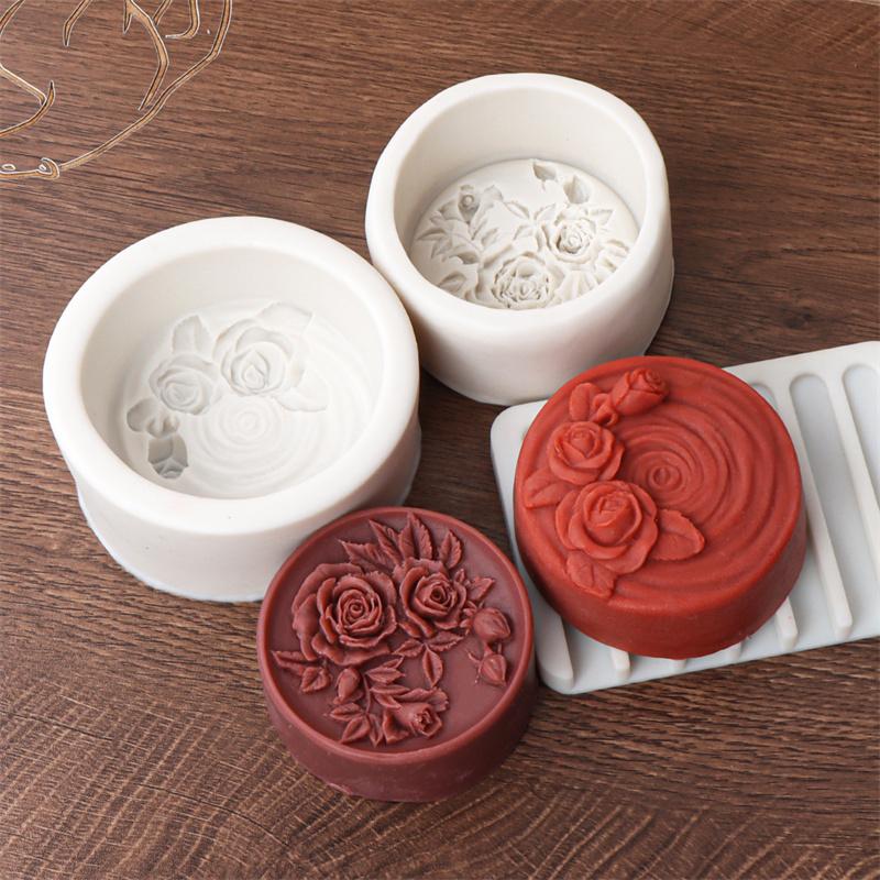 3D Peony Rose Silicone Soap Mold DIY Handmade Creative Flower Aromatherapy Plaster Resin Soap Making Supplies Kit Home Gifts