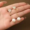 Pearl Earrings for Women, Stud Earrings with a Light and High-End Feel, Silver Needle, Elegant Heart-Shaped Earrings, New Design, Vintage Style Drop