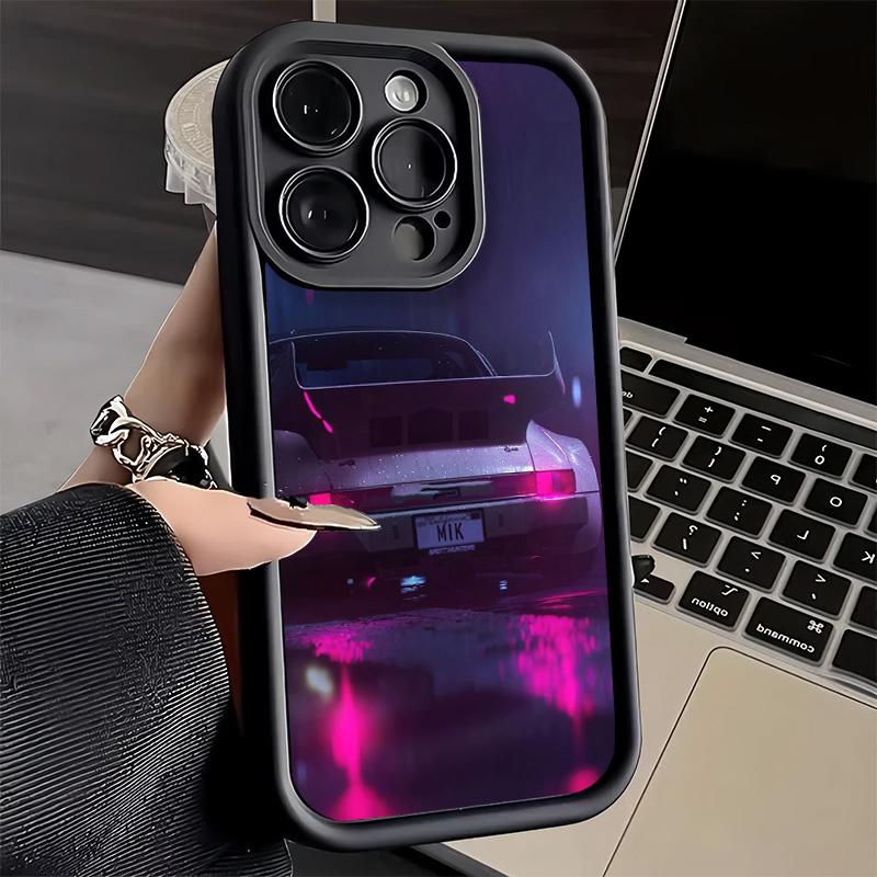 Phone Case for iPhone 17 Air 16E 15 16 Pro Max Sports Car RWB Cool Cover 14 Plus 13 12 Mini Soft Shell Silicone Fundas