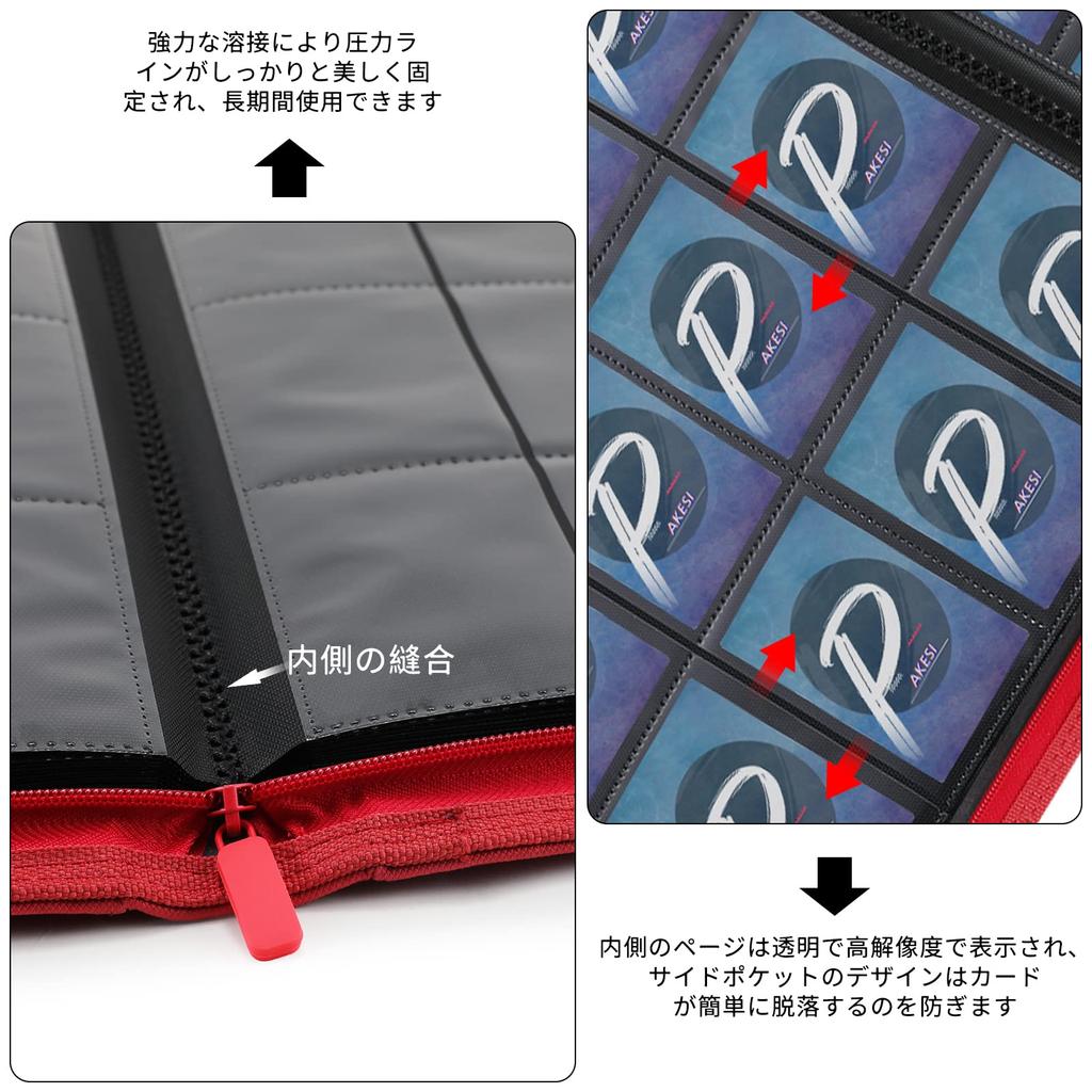 PAKESI Album pentru cărți comerciale cu 12 buzunare 480 de carduri de stocare Carte interioară pentru paginile interioare de stocare PU Pickup Depozitare depozitare dublu lateral cu montare laterală Buzunar din PP și colectați altele