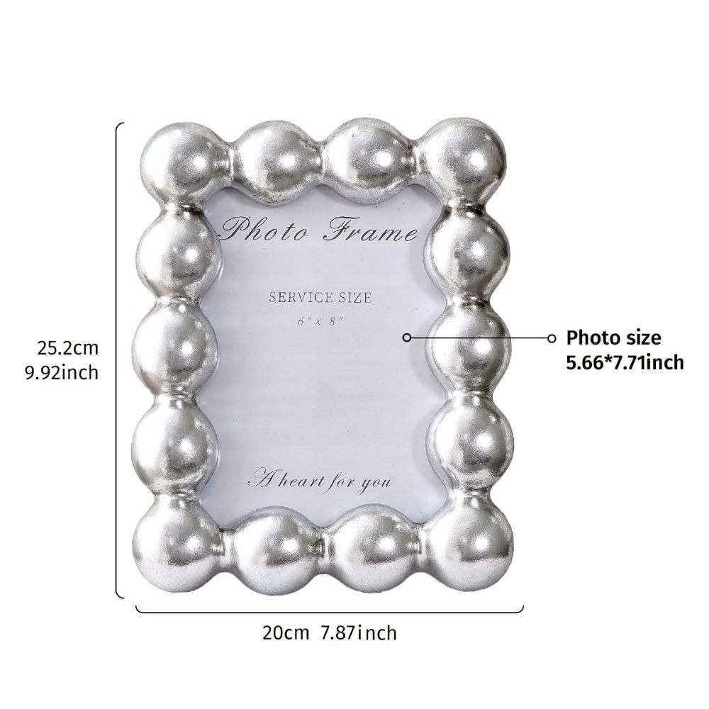 

Exquisite Round Ball Border Frame 8 Inch Picture Frame Ornaments Table Display