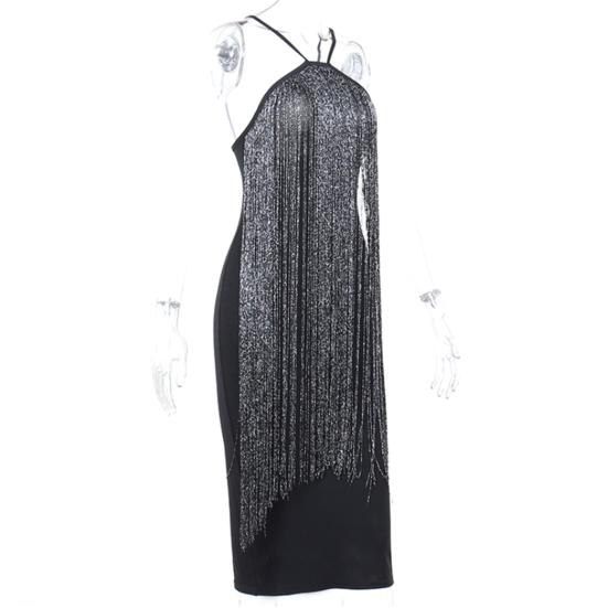 Charming Bodycon Dress Sleeveless Stretchy High-Waist