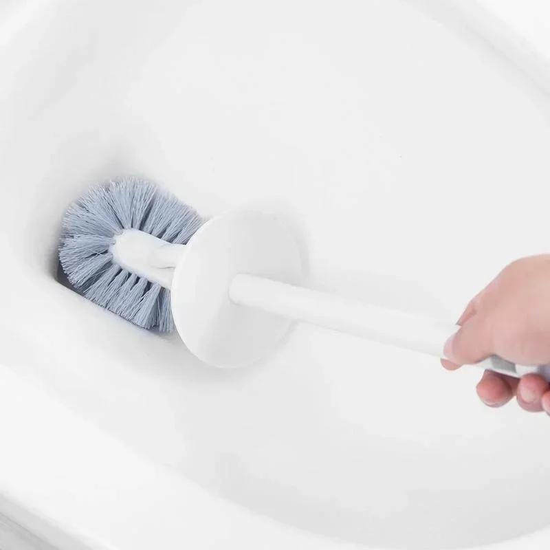Badezimmer-Komfort Kleine Werkzeuge Toilettenbürstenhalter mit langem Griff Reinigungswerkzeug Nordische Wohnkultur Toilettenreinigungsbürstenbasis