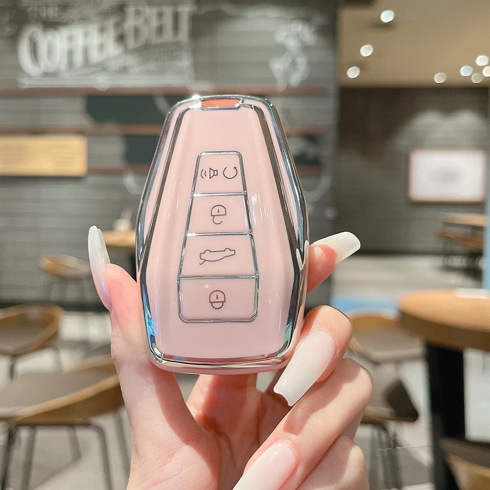 

For Geely Key Fob Cover Keychain for Geely Coolray 2024 X6 Emgrand Global Hawk GX7 Monjaro Accessories Car Key Case Women GIFT