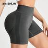 Sports Shorts European and American Fitness Waist Yoga Pants Hip Lift Plastic Tight Running