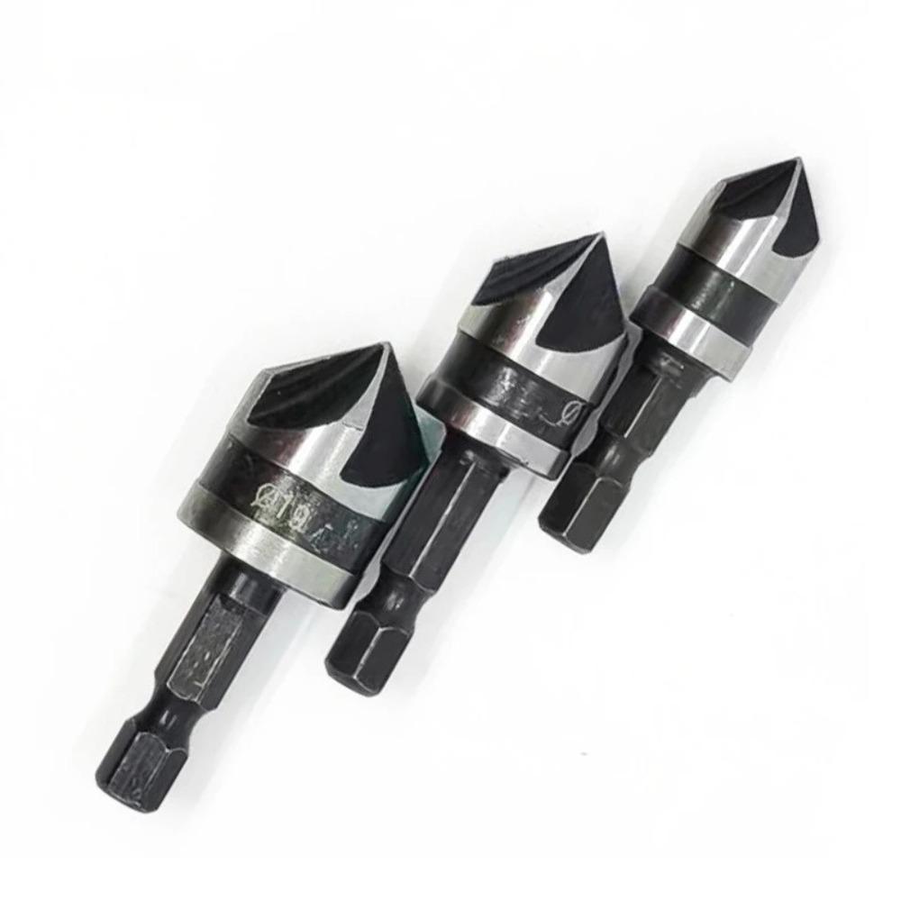 3pcs/1Set Hexagonal Shank Chamfer Counter Sink 12/16/19mm Drill Bit Cutter  Carpentry Power Tool