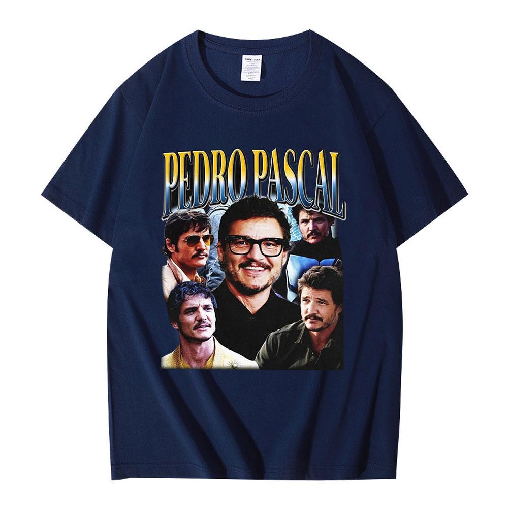 Klasický americký filmový a televizní herec Pedro Pascal Grafické tričko Pánské Dámské Bavlněné Ležérní Trička Topy Nadměrné Velikosti Vintage Streetwear