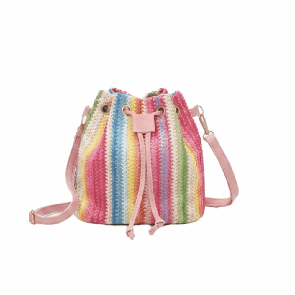 Woven Beach Straw Bag Adjustable Strap Shoulder Bag Cute Crossbody Bag  Seaside