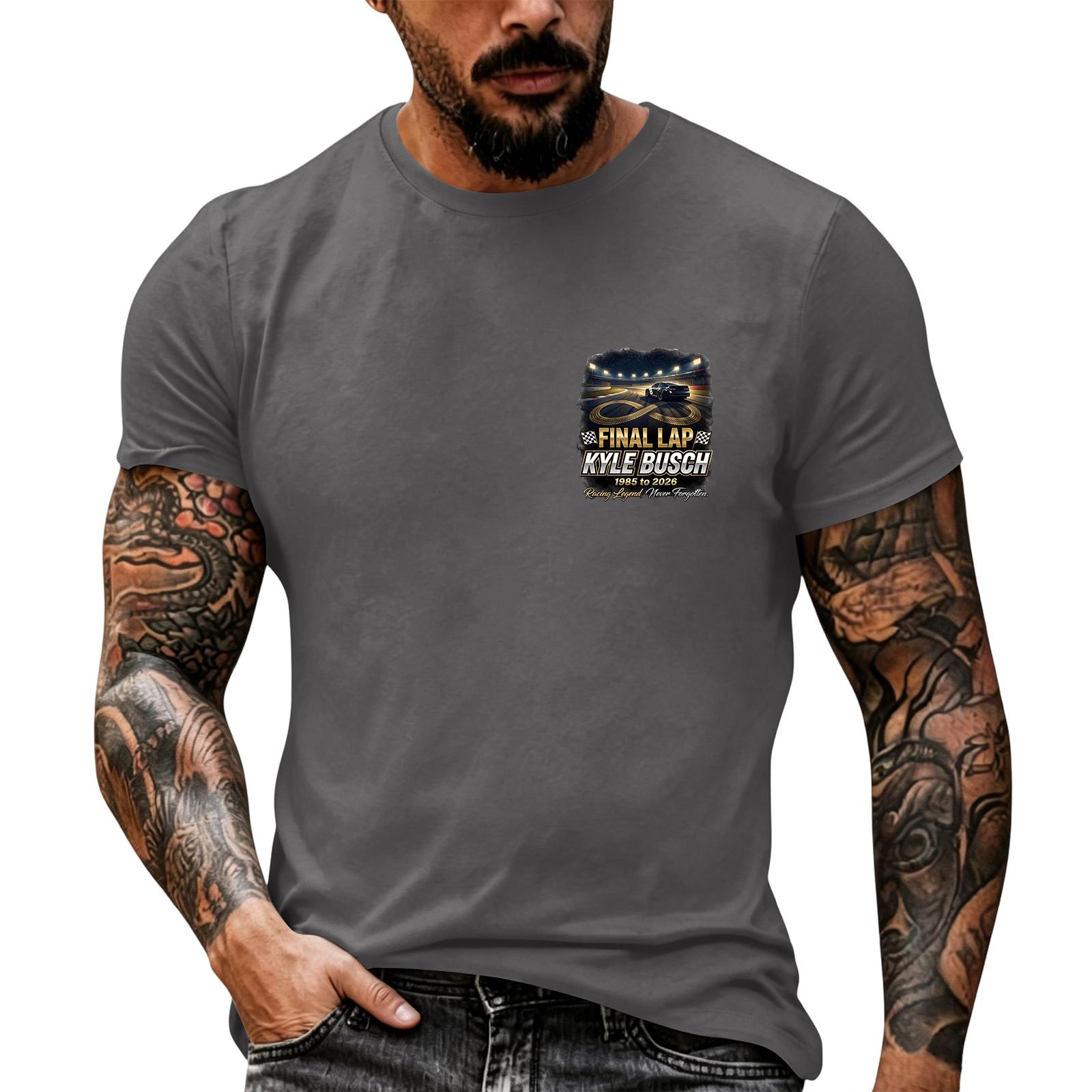 Men s Racing Graphic T Shirt NASCAR Inspired Short Sleeve Casual Top Vintage Motorsport Enthusiast Tee Tribute to Racing Fans XXL серебряный