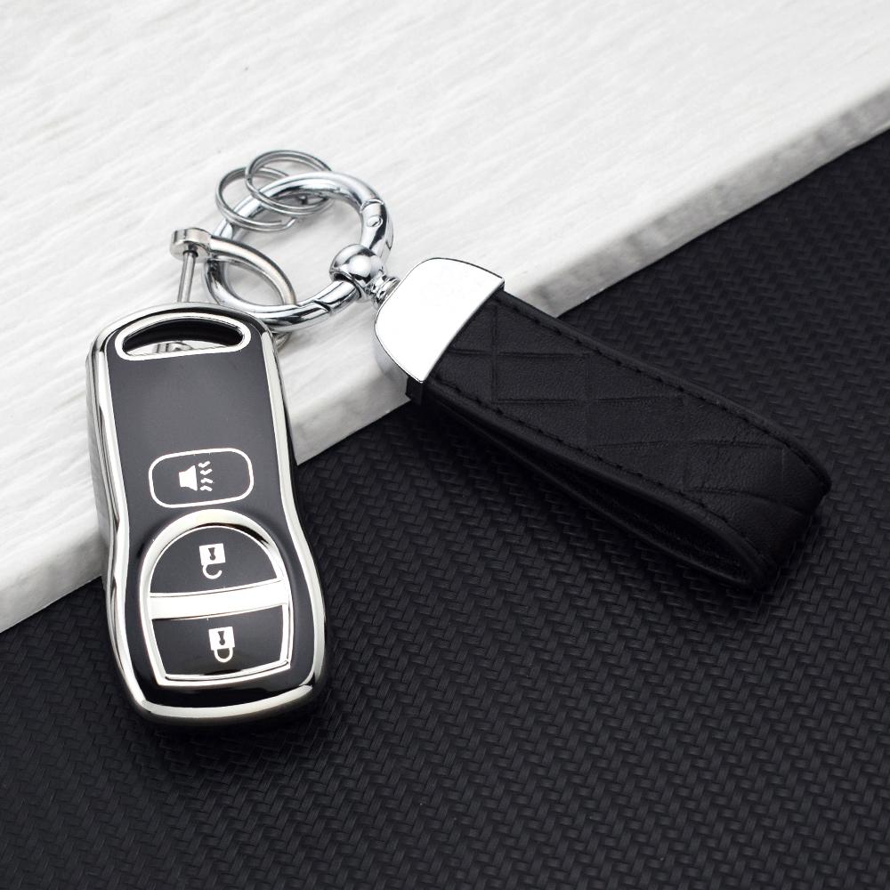 Premium Soft TPU Key Case for Nissan Altima Sentra X-trail Frontier Maxima Armada Tiida for Infiniti QX56 FX35 JA60 Keychains