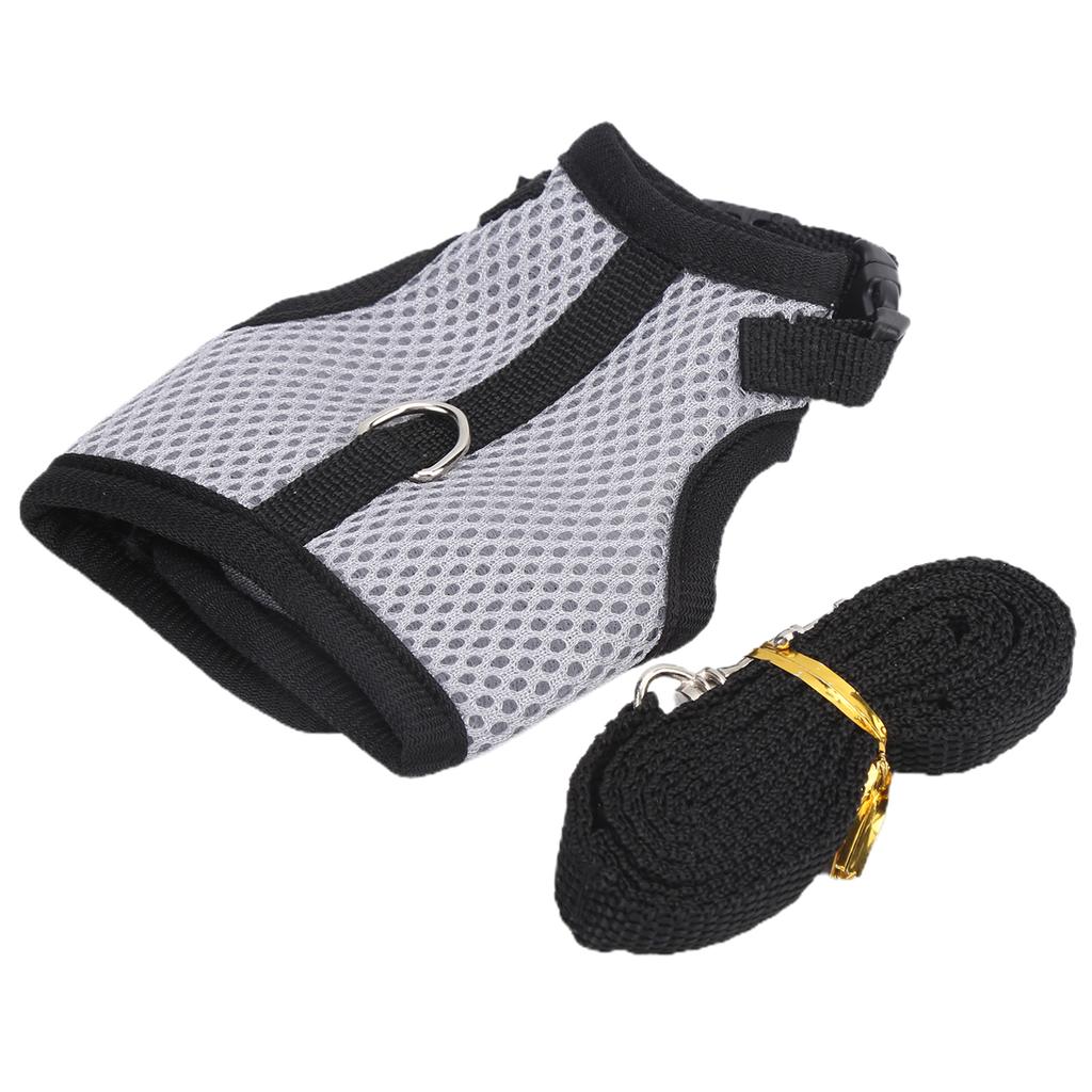 Kleintier Mesh Atmungsaktives Zuggeschirr Brust Rücken für Schwein Meerschweinchen Haustierbedarf