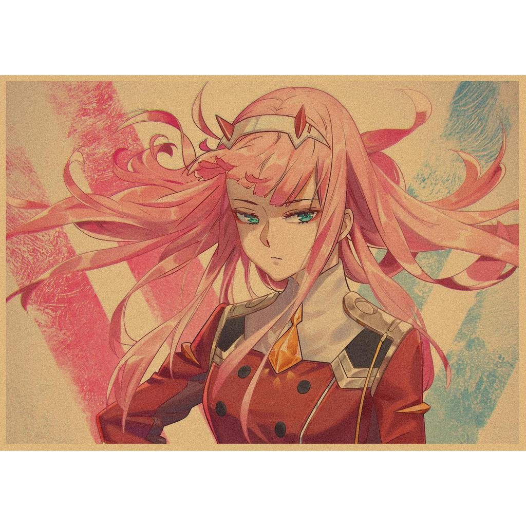 National Team DARLING In the FRANXX Retro Kraft Paper Anime Poster 261 for Wall Decoration
