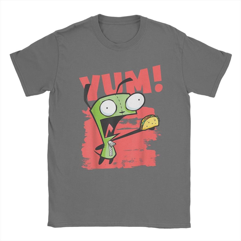 Invader Zim Gir Screaming Yum Men T Shirts Funny Tee Shirt Short Sleeve Round Neck T-Shirts 100% Cotton Gift Idea Tops