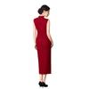 New Chinese sleeveless engagement cheongsam young high-end 1011 autumn new wedding banquet bridal toast wedding red