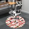 1pc Candy Canes Office Round Rug, Non-slip, Soft and Durable Office Rug for Interior Decoration, Perfect for Office, Beautiful Decoration yy260324100