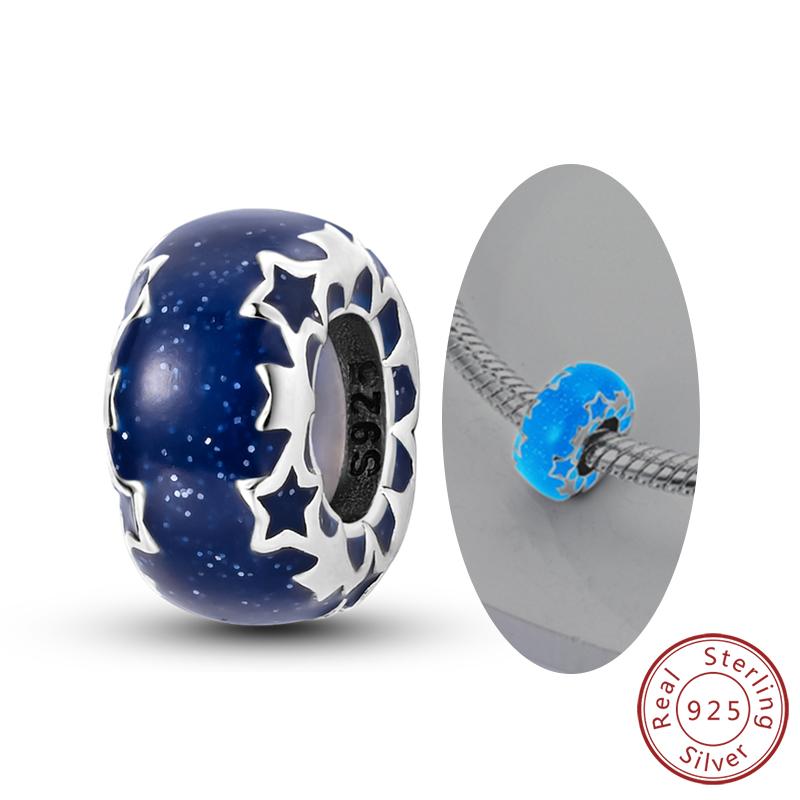 Luminous Series Copper Charms Beads Pendant Firefly Elf Paw Planet Charm Fit Original Bracelet Women Jewelry Gift