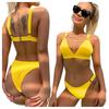 Women's Two-Piece Bikini Swimsuit with Adjustable Straps Yellow Women's Two-Piece Bikini Swimsuit with Adjustable Straps Yellow