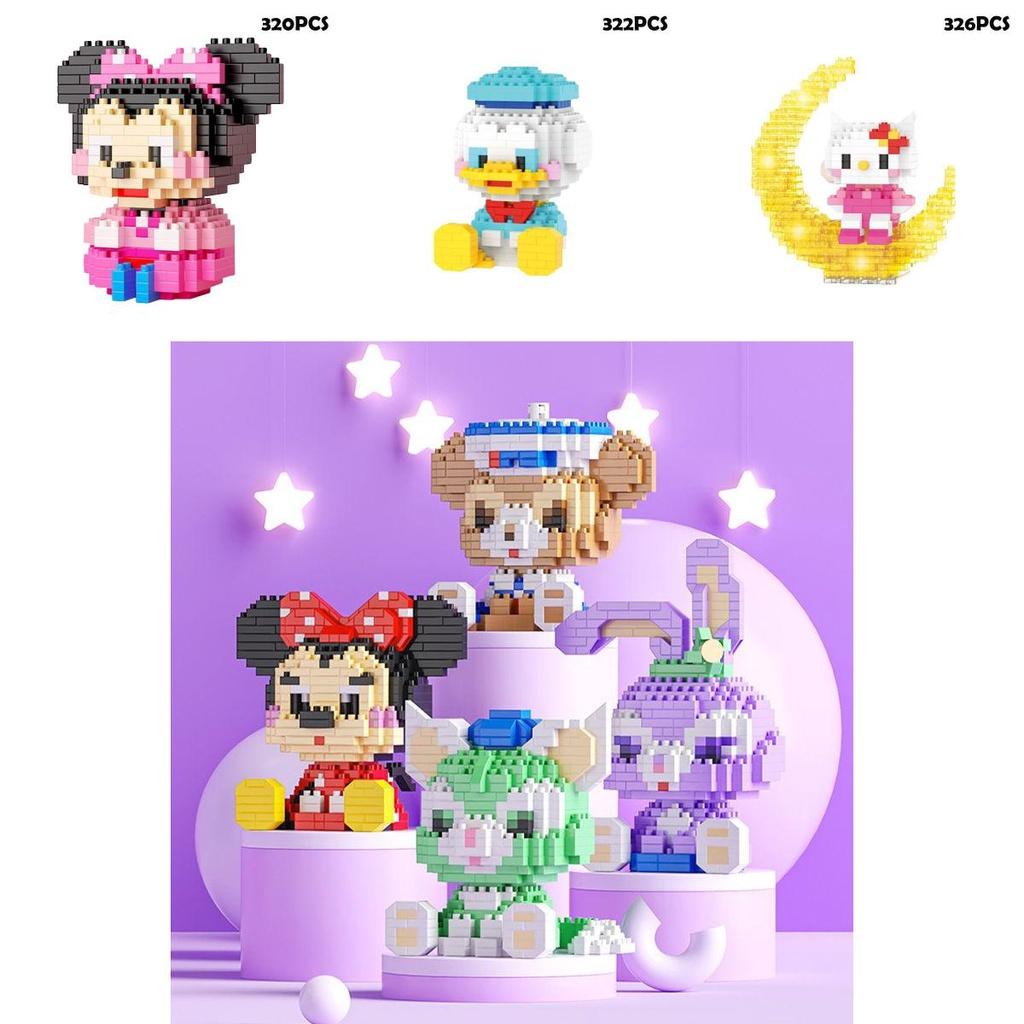 Exquisite Disney Cartoon Doll Model Micro Building Blocks Set For Kids