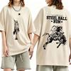 Hot Sale Anime JoJo Bizarre Adventure STEEL BALL RUN Johnny Joestar T-shirt Men Women Graphic Oversized T Shirt Breathable Streetwear Casual Tees