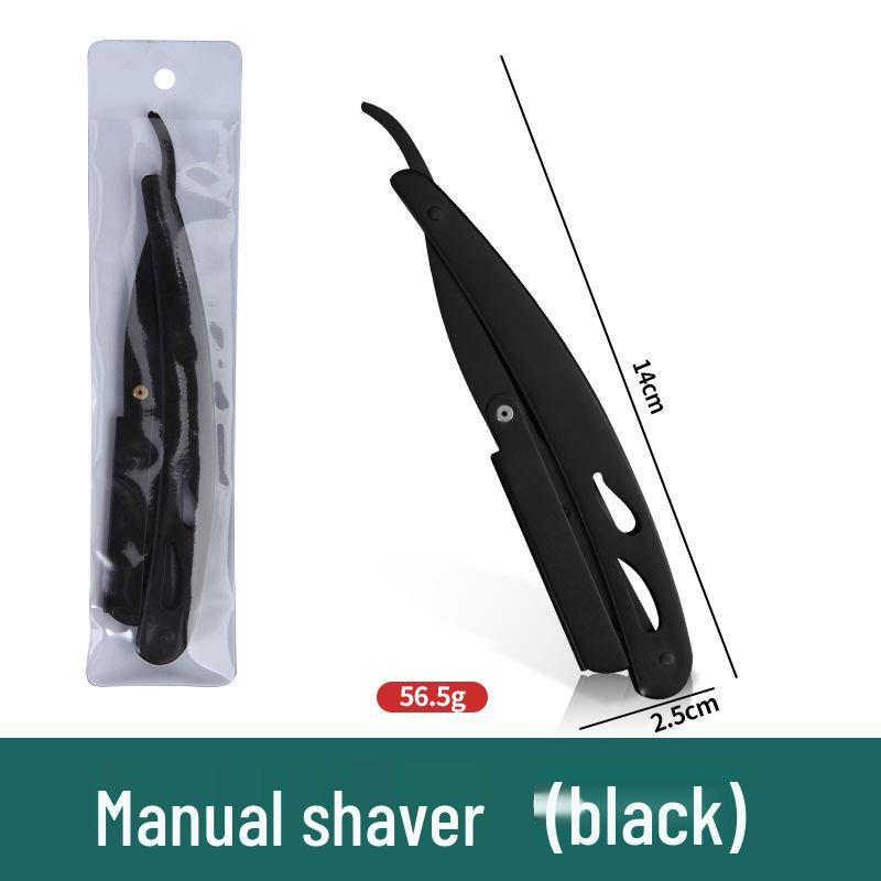 Stainless Steel Folding Razor: Men's Portable Eyebrow Trimmer & Face Shaver.