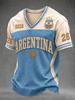 Tricou cu Tricou de Fotbal Argentina 3D Imprimat pentru Bărbați 2026, Potrivit pentru Purtare Zilnică și Antrenament.