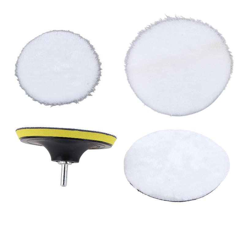 5/7Pcs 3/4/5/6/7 Inches Soft And Reusable Polishing Pads Car Buffing Wool Wheel Mop Kits For Car Polisher Drill Accessories