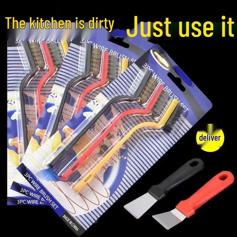 Five-Piece Kitchen Stovetop & Range Hood Cleaning Brush Set