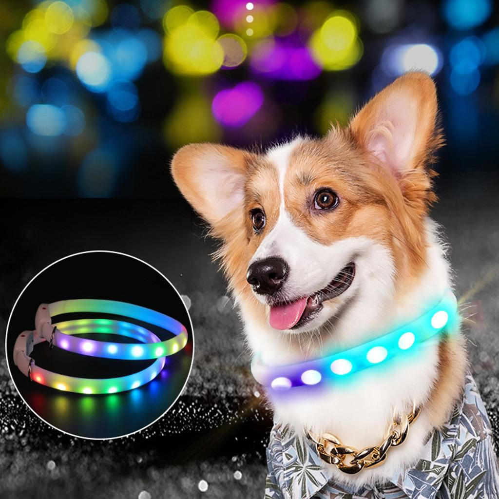 LED , USB Rechargeable Glowing Cuttable Lights Medium Large Dogs
