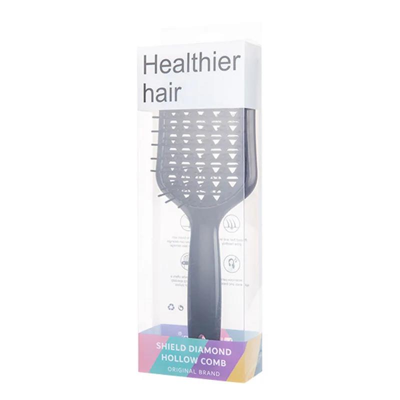9-Rows Detangling Hair Brush Denman Detangler Hairbrush Scalp Massager Straight Curly Wet Removable DIY Hair Comb Brush