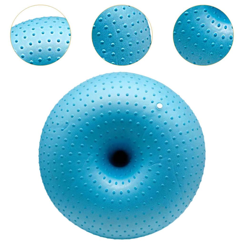 Pilatesball Verdickt Donut-Form Stabilität Fitnesshilfe Gymnastikball für Heimtraining und Yoga Balance