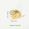 Golden Plated Ginkgo Leaf Open Adjustable Ring for Women Elegant Statement Jewelry Gift