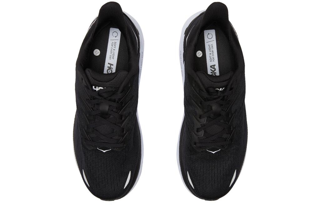 Ανδρικά Αθλητικά Παπούτσια Hoka One One Clifton 8 Μαύρο Λευκό (Πλατύς) Μαύρο άσπρο
