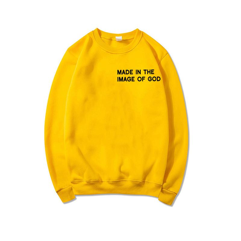 Christian Sweatshirt Made In The Image of God Sweatshirts Faith Shirt Jesus Hoodie Bible Verses Crewneck Sweatshirt Women Tops