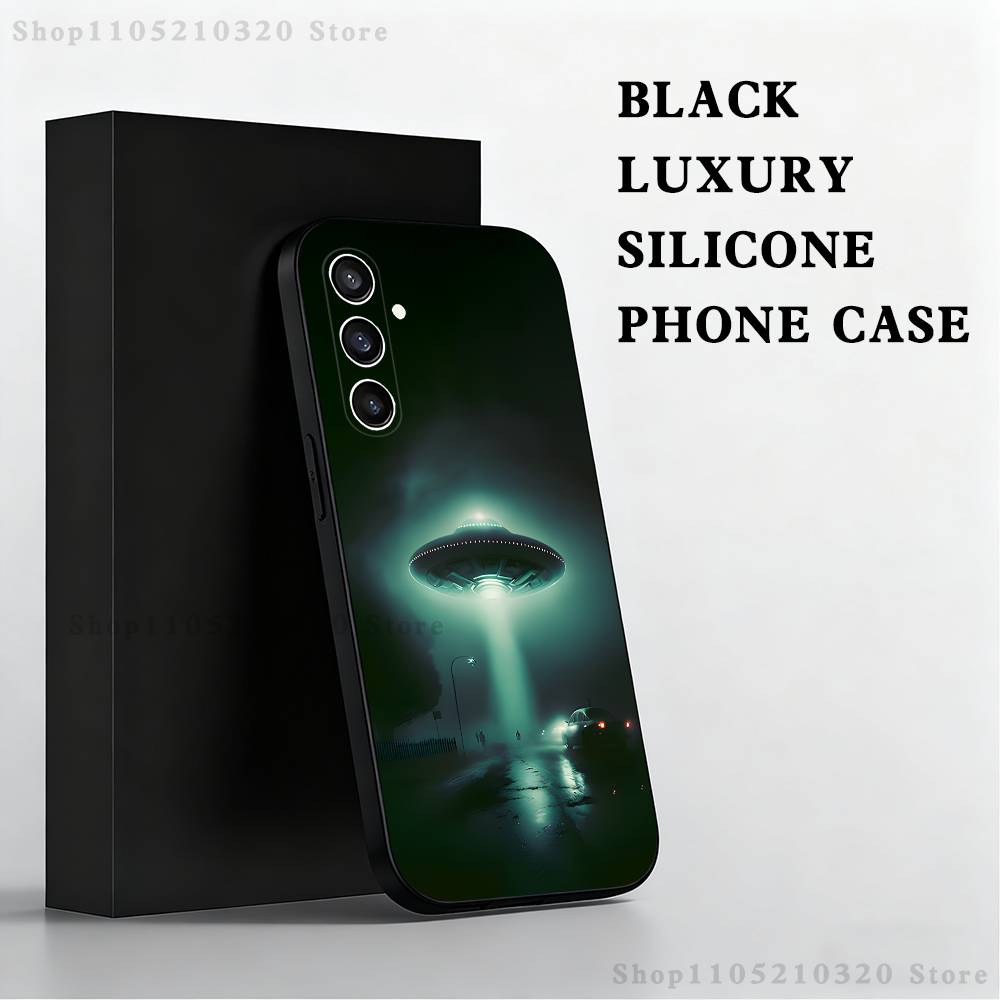 

Смешной Чехол для Телефона Космический НЛО Вещь Для Samsung S25,S24,S21,S22,S23,S30,Ultra,S20,Plus,Fe,Lite,Note,10,9,5G Черный Чехол SamsungA30S