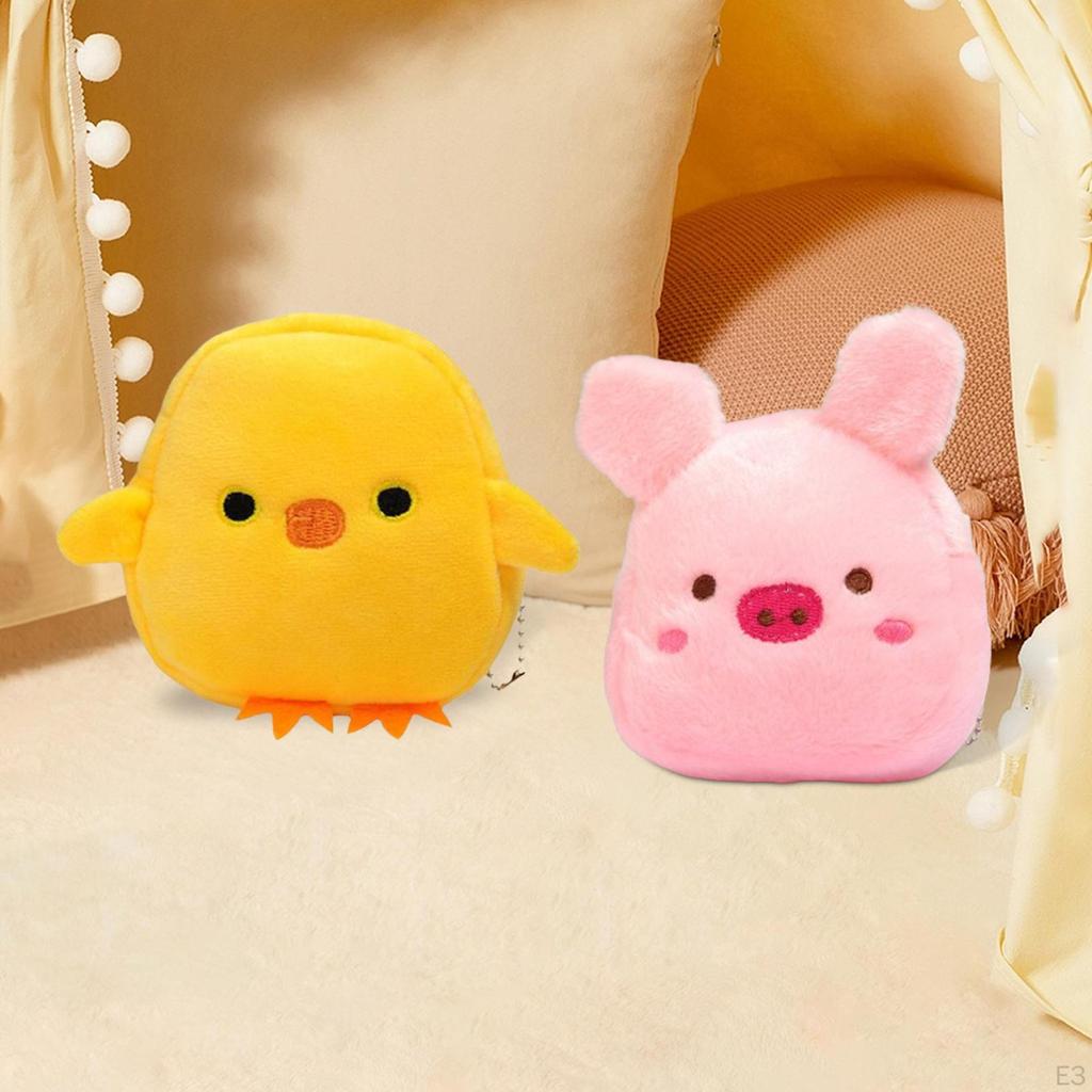 Roztomilá kreslená peněženka na klíče Mini Makeup Kosmetická taštička Zvířecí plyš do auta