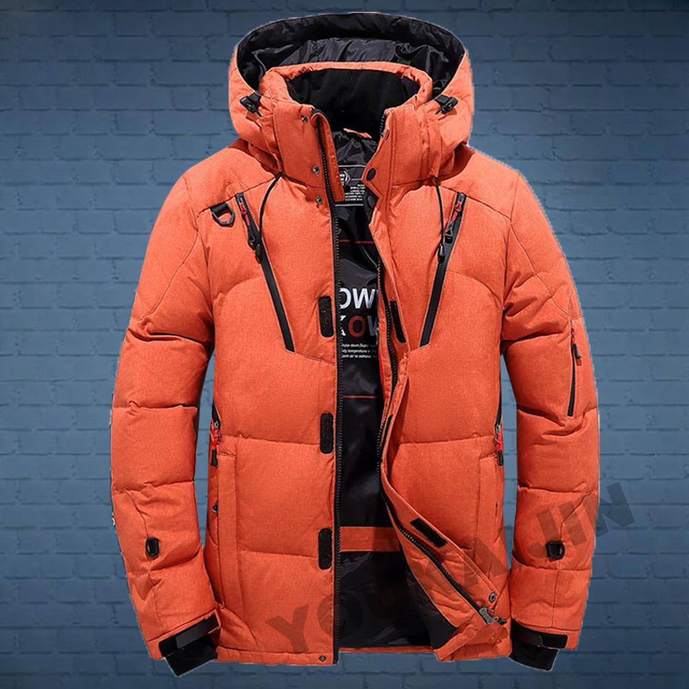 5XL Vīriešu dūnu jaka  Siltas, baltas