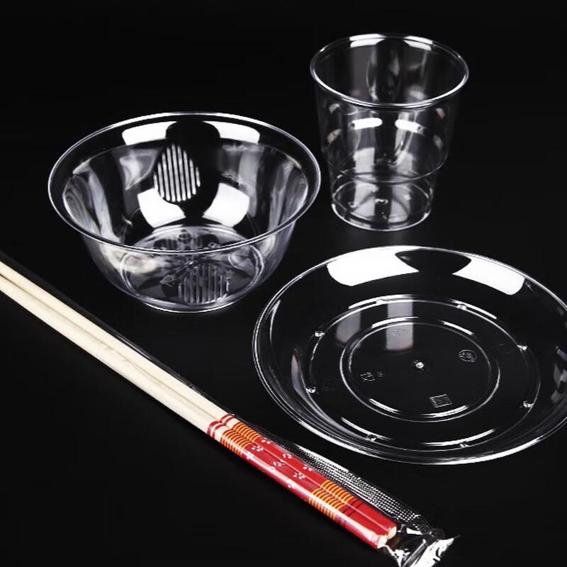 Zhi Shi Disposable Crystal Plastic Tableware Set