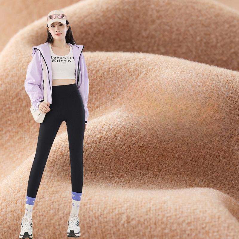 Fleece Lined Women Winter Barbie Pants High Waist Tummy Control Leggings Thick Warm Outdoor Wear Yoga Pants