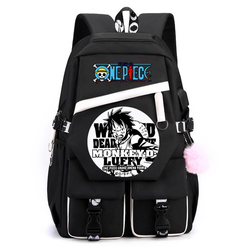 Anime One Piece Anti Theft Bag Waterproof Backpack Outdoor Travel Bag Supply Stationery Girl Boy Back To School Daily Comfortable Bookbag Mochila