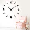 3D Three-dimensional Wall Clock DIY Wall Sticker Digital Clock Silent Travel Time Living Room Bedroom Simple Punch-free Clock