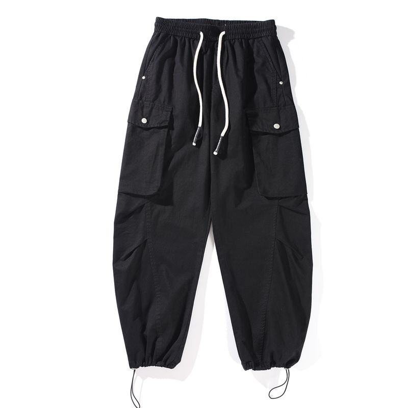 Foreign Trade Japanese-Style Work Pants for Men, Autumn American-Style Multi-Pocket Pure Cotton Jogger Pants, Loose Wide-Leg Casual Long Pants