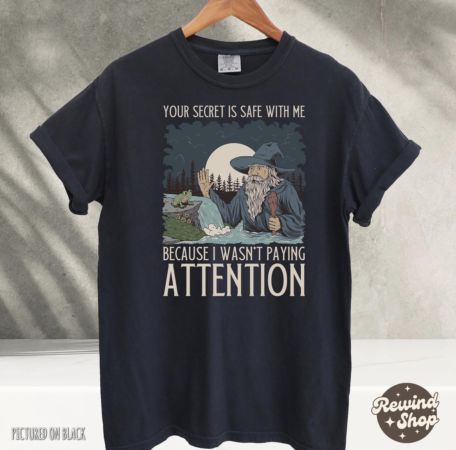 Funny Wizard Vintage TShirt, Your Secret Is Safe With Me Shirt, Frog Tshirt, Vintage Distressed Magic Shirt, Comfort Colors 4XL