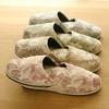 Guest Slippers with Floral Felt Dimensions Size Chausse' 4-Pair Soles, Year-Round Wear, 27cm, 8s31-3